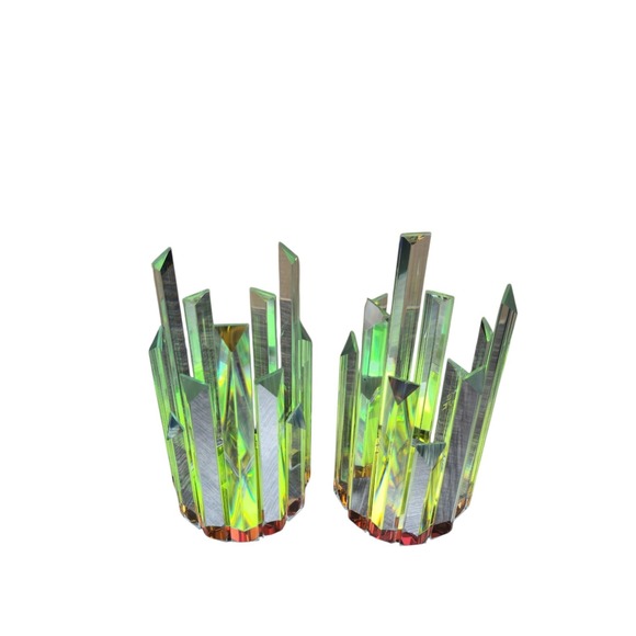 PRISM Other - Crystal Prism Candle Holder Set of 2
